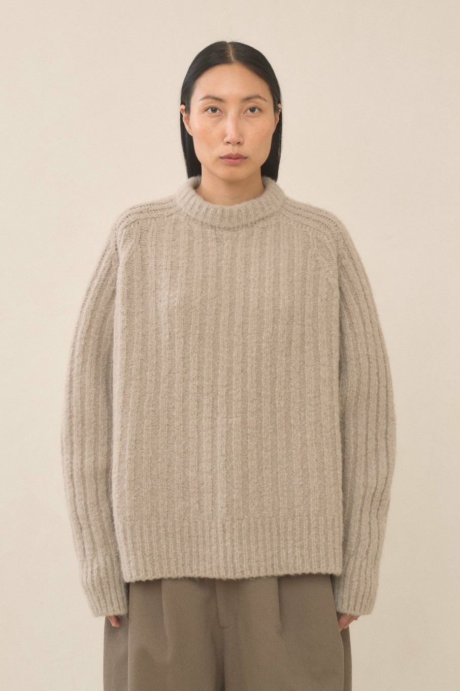 TOP LAUREN MANOOGIAN | Rib Saddle Crewneck