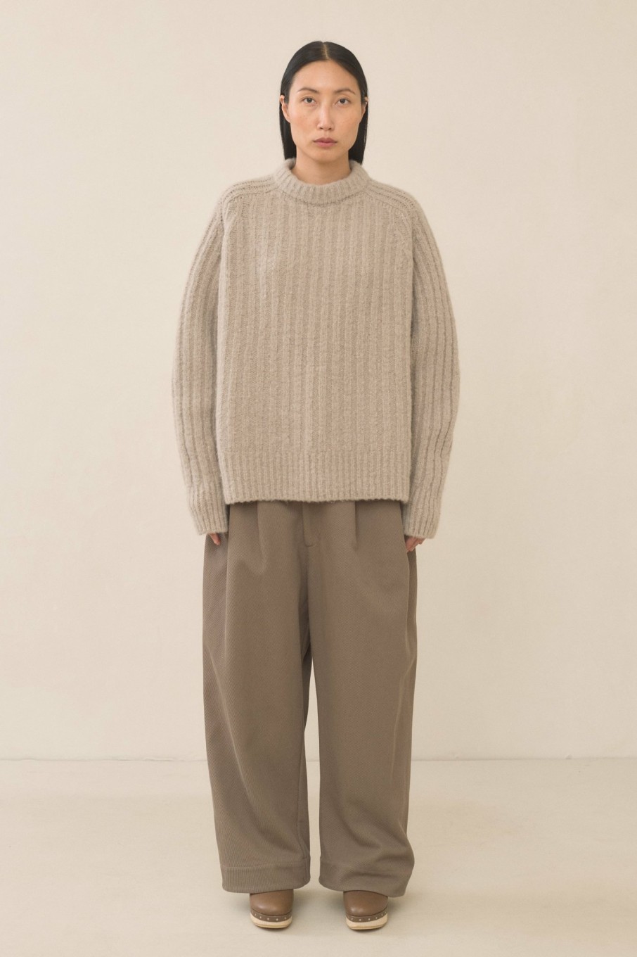 TOP LAUREN MANOOGIAN | Rib Saddle Crewneck